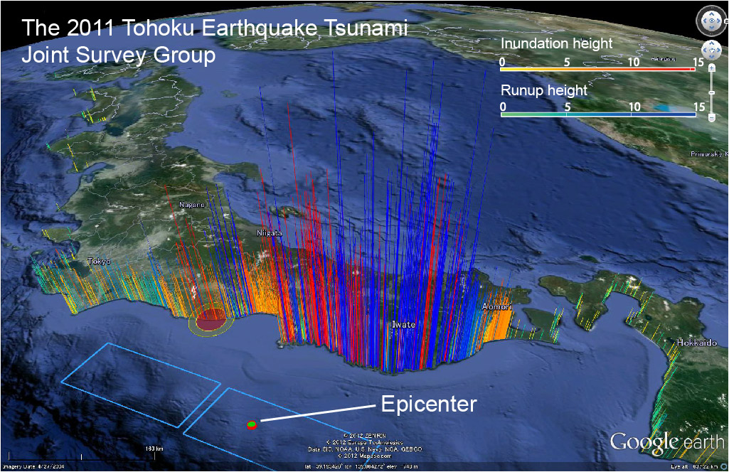 tohoku earthquake map